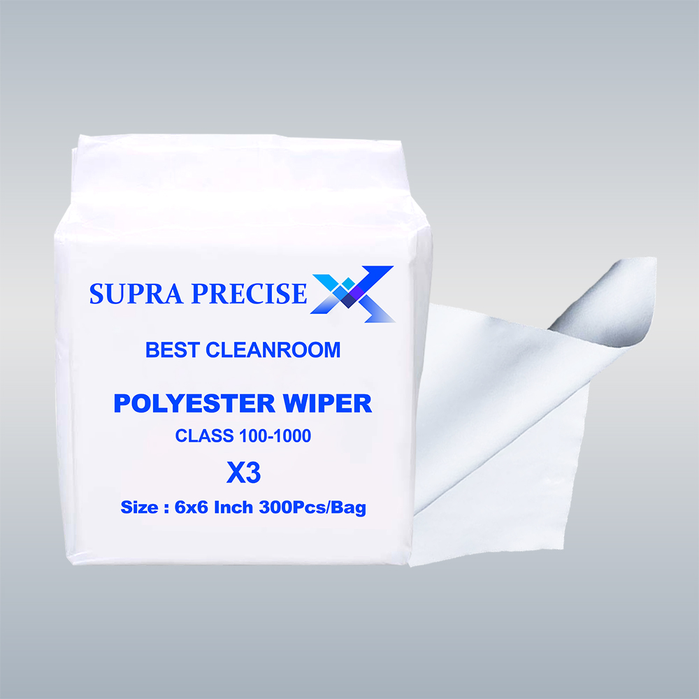 Cleanroom Polyester Wiper X3 6x6 Inch