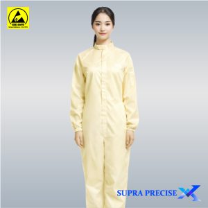 Yellow Antistatic stripe coveralls