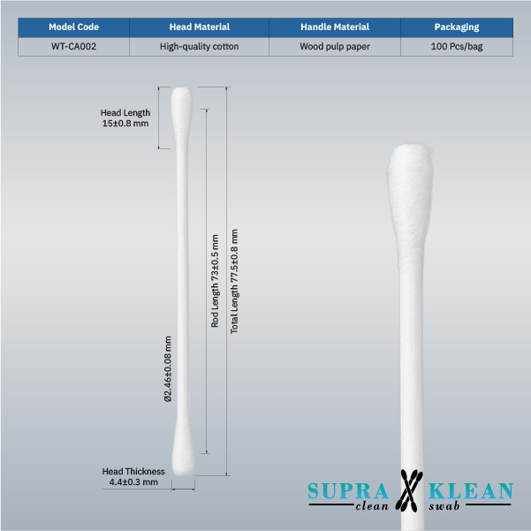 Cleanroom Cotton Swabs WT-CA002-1-100 Cleanroom Cotton Swabs WT-CA002-1-100