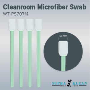 ก้านเช็ดคลีนรูม Microfiber Swab WT-PS707M หัวสี่เหลี่ยมหนาพิเศษ หัว 13 × 4 × 24 mm