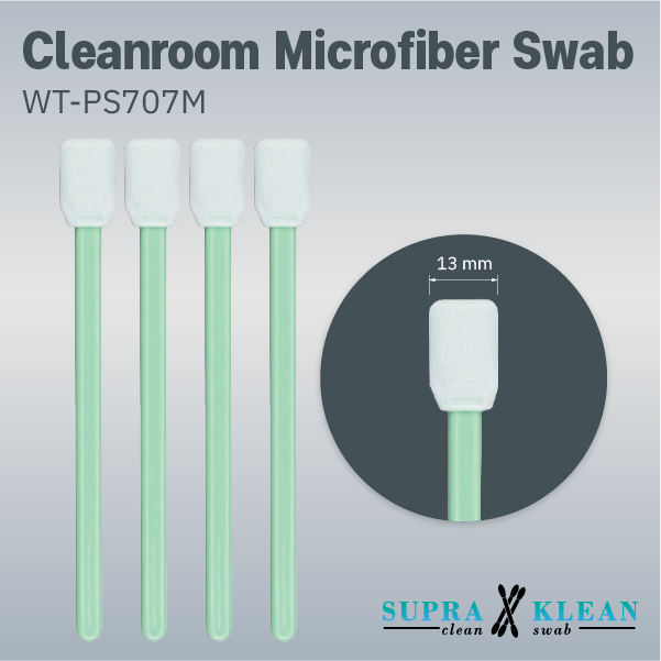 ก้านเช็ดคลีนรูม Microfiber Swab WT-PS707M หัวสี่เหลี่ยมหนาพิเศษ หัว 13 × 4 × 24 mm ก้านเช็ดคลีนรูม Microfiber Swab WT-PS707M หัวสี่เหลี่ยมหนาพิเศษ หัว 13 × 4 × 24 mm