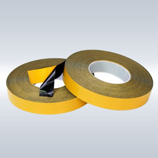 Double Sided PET Tape (Black Base with Yellow Liner)