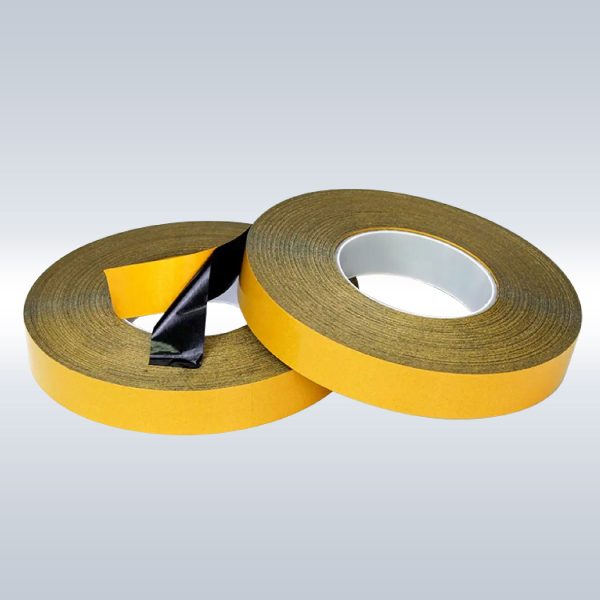 Double Sided PET Tape (Black Base with Yellow Liner)