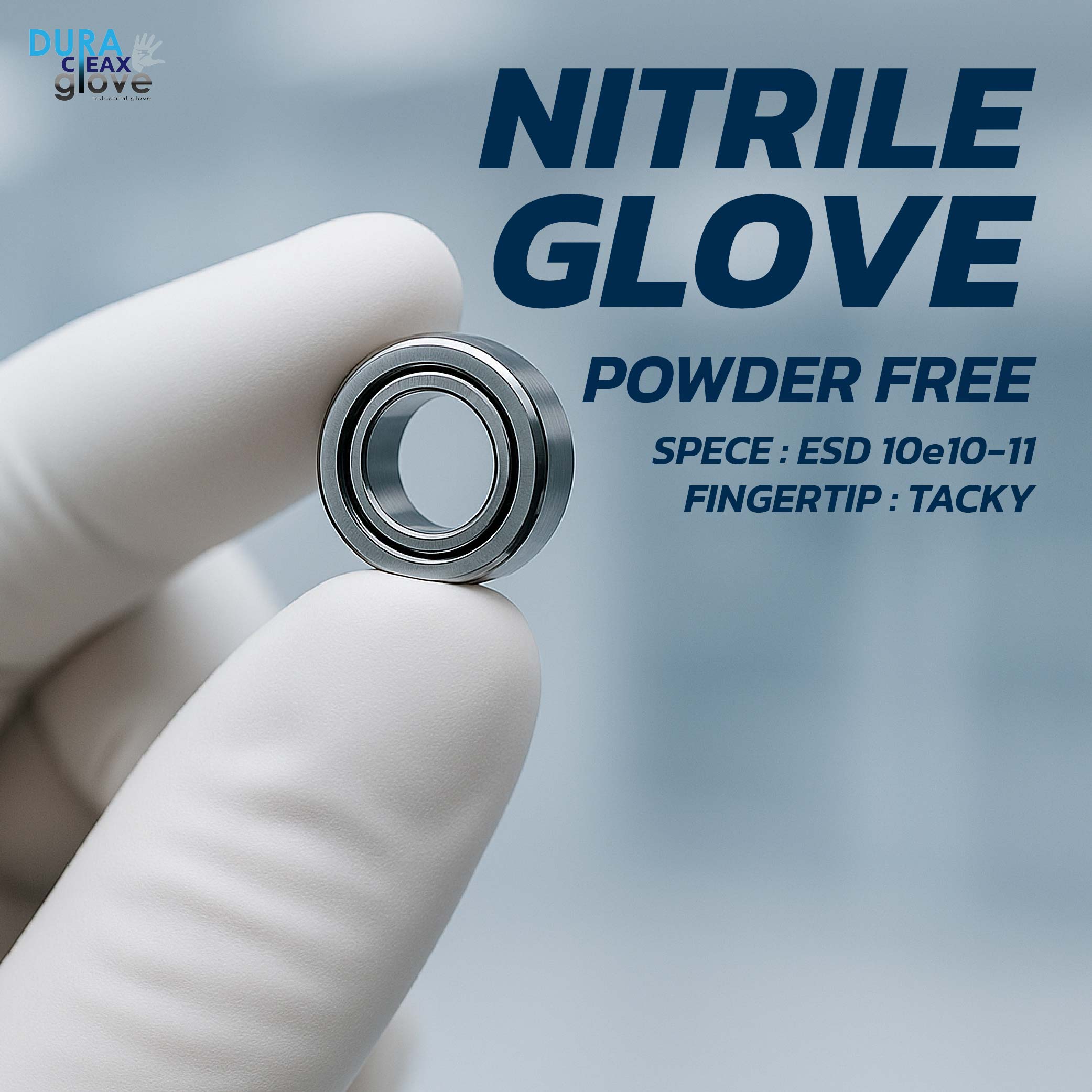 Nitrile Gloves Cleanroom Powder Free 6.2 g 12 Inch - baobaothailand