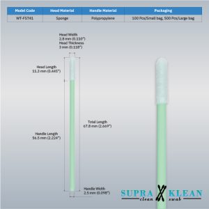 1-Cleanroom Foam Swabs WT-FS741-1