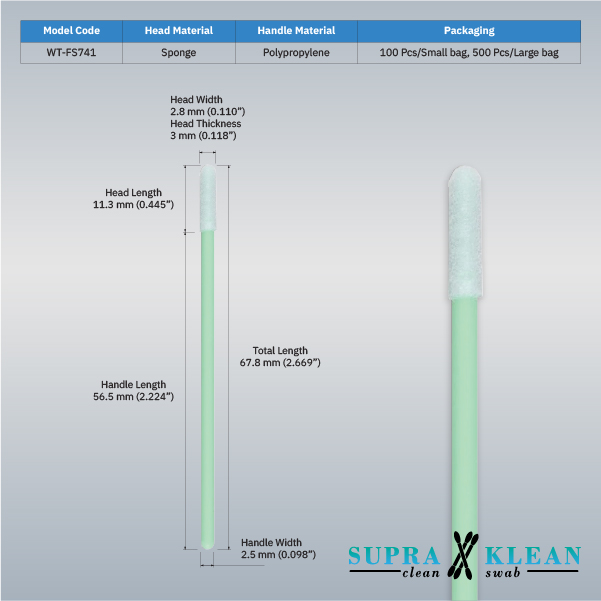 1-Cleanroom Foam Swabs WT-FS741-1 1-Cleanroom Foam Swabs WT-FS741-1