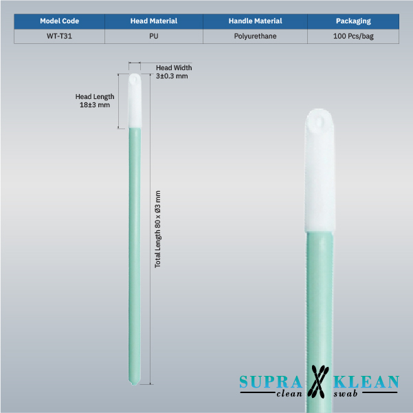 1-Cleanroom PU Foam Swabs WT-T31-1 1-Cleanroom PU Foam Swabs WT-T31-1