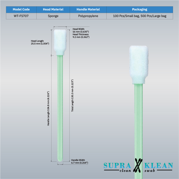 19-Cleanroom Foam Swabs WT-FS707-1 19-Cleanroom Foam Swabs WT-FS707-1