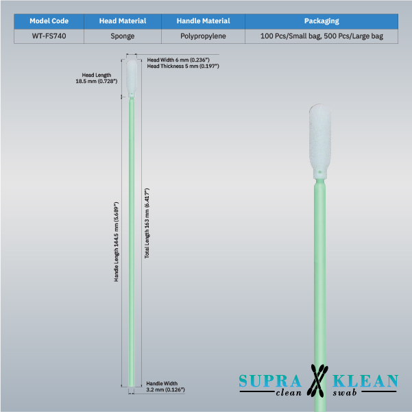 21-Cleanroom Foam Swabs WT-FS740-1 21-Cleanroom Foam Swabs WT-FS740-1