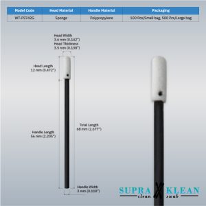 3-Cleanroom Foam Swabs WT-FS742G-1