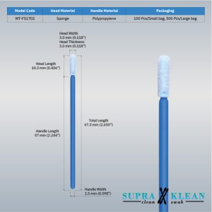 5-Cleanroom Foam Swabs WT-FS1702-1
