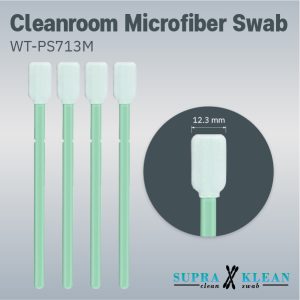 ก้านเช็ดคลีนรูม Microfiber Swab WT-PS713M หัวสี่เหลี่ยมหน้ากว้าง หัว 12.3 × 3 × 23 mm