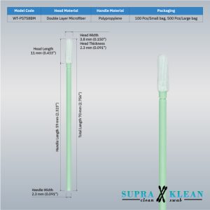 WT-PS758BM SupraKlean หัวไมโครไฟเบอร์ ยาวรวม 70 mm บรรจุถุงคลีนรูม WT-PS758BM SupraKlean หัวไมโครไฟเบอร์ ยาวรวม 70 mm บรรจุถุงคลีนรูม