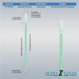 WT-PS758LM SupraKlean หัวไมโครไฟเบอร์ ยาวรวม 70 mm บรรจุถุงคลีนรูม WT-PS758LM SupraKlean หัวไมโครไฟเบอร์ ยาวรวม 70 mm บรรจุถุงคลีนรูม