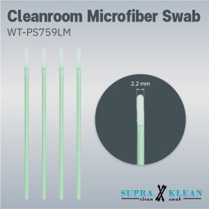 ก้านเช็ดคลีนรูม Microfiber Swab WT-PS759LM หัวแบนบางเฉียบ หัว 2.2 × 1.3 × 10 mm