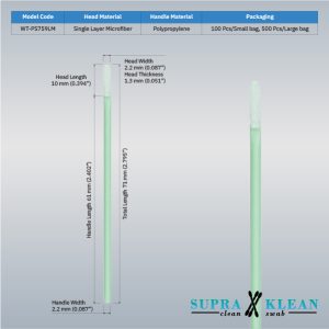 WT-PS759LM SupraKlean หัวไมโครไฟเบอร์ ยาวรวม 70 mm บรรจุถุงคลีนรูม WT-PS759LM SupraKlean หัวไมโครไฟเบอร์ ยาวรวม 70 mm บรรจุถุงคลีนรูม