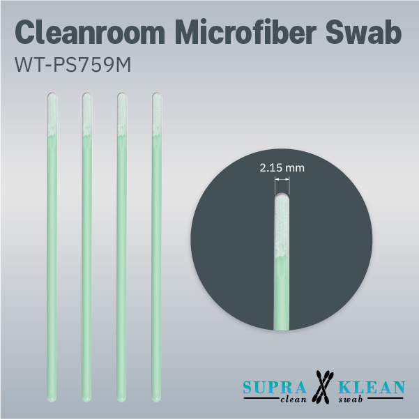 ก้านเช็ดคลีนรูม Microfiber Swab WT-PS759M หัวแบนบางเฉียบ หัว 2.15 × 1.3 × 10 mm ก้านเช็ดคลีนรูม Microfiber Swab WT-PS759M หัวแบนบางเฉียบ หัว 2.15 × 1.3 × 10 mm
