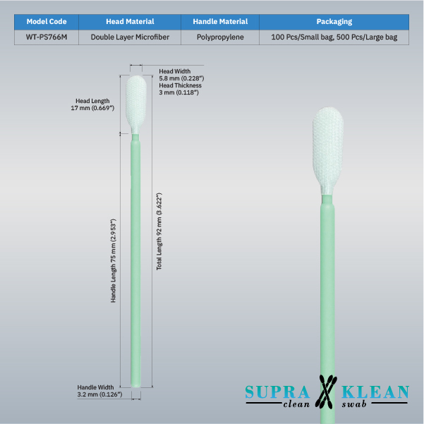 Cleanroom Microfiber Swab WT-PS766M-2 Cleanroom Microfiber Swab WT-PS766M-2