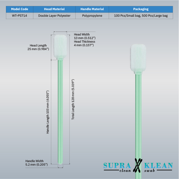 Cleanroom Polyester Swab WT-PS714-2 Cleanroom Polyester Swab WT-PS714-2