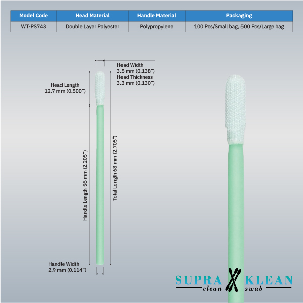 Cleanroom Polyester Swab WT-PS743-2 Cleanroom Polyester Swab WT-PS743-2