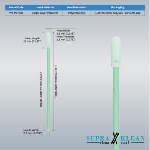 Cleanroom Polyester Swab WT-PS758L-2