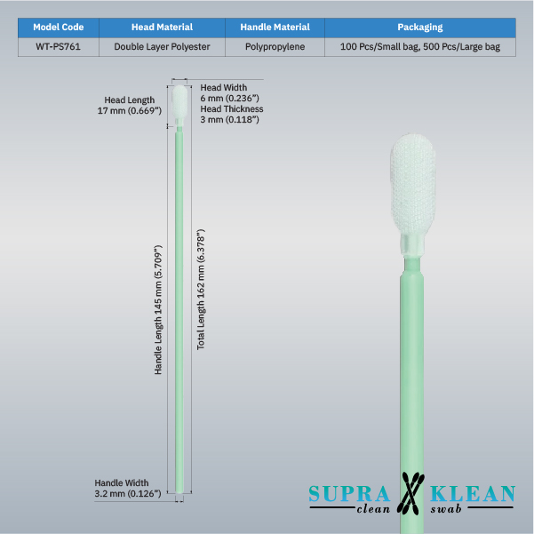 Cleanroom Polyester Swab WT-PS761-2 Cleanroom Polyester Swab WT-PS761-2