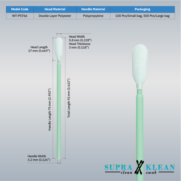 Cleanroom Polyester Swab WT-PS766-2 Cleanroom Polyester Swab WT-PS766-2