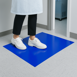 แผ่นกาวดักฝุ่น Sticky Mat สีน้ำเงินสำหรับห้องคลีนรูม โรงงาน ห้องแล็บ