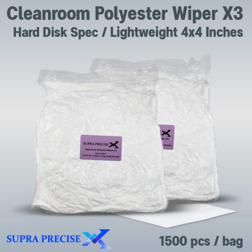Cleanroom Polyester Wiper X3 - lightweight 4x4 inches