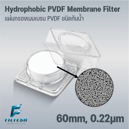 Hydrophobic PVDF Membrane Filter 60mm, 0.22 μm