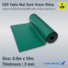 ESD Table Mat Dark Green Shiny Size 90cm x 10m 2mm
