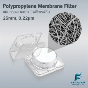 PP Membrane Filter 25mm, 0.22μm