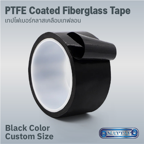 Black PTFE Coated Fiberglass Tape