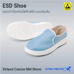 ESD Shoe Striped Canvas Mid Shoe