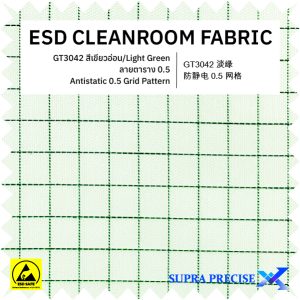 10-GT3042 Light Green ESD Fabric 0.5 Grid Pattern