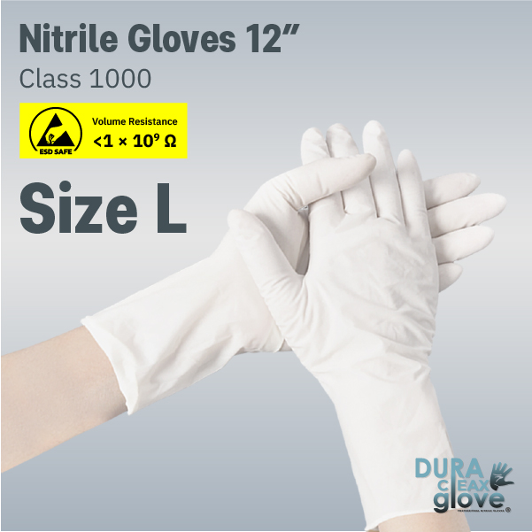 Nitrile Gloves 12” Class 1000 Size L
