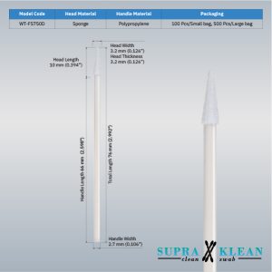 10-Cleanroom Foam Swabs WT-FS750D-1