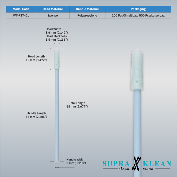 4-Cleanroom Foam Swabs WT-FS742L-1 4-Cleanroom Foam Swabs WT-FS742L-1