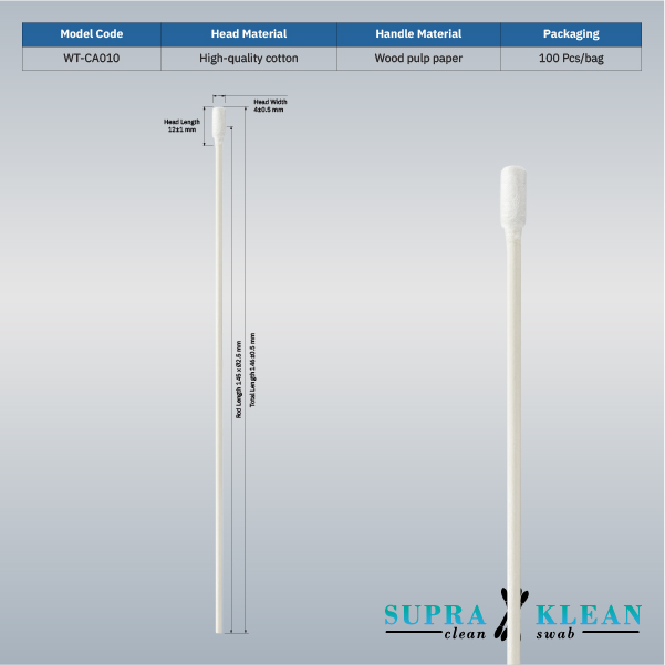 8-Cleanroom Cotton Swabs WT-CA010-1-100