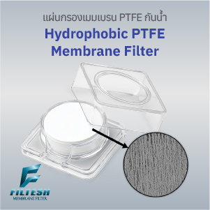 แผ่นกรองเมมเบรน PTFE แบบไม่ชอบน้ำ (Hydrophobic PTFE Membrane Filter)