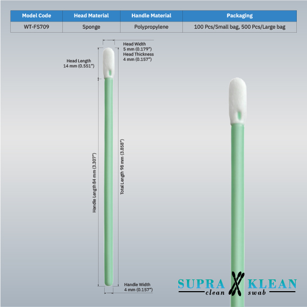 15-Cleanroom Foam Swabs WT-FS709-1 15-Cleanroom Foam Swabs WT-FS709-1