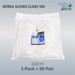 Cleanroom Nitrile Gloves 12” Class 100 Pack 50 Size M