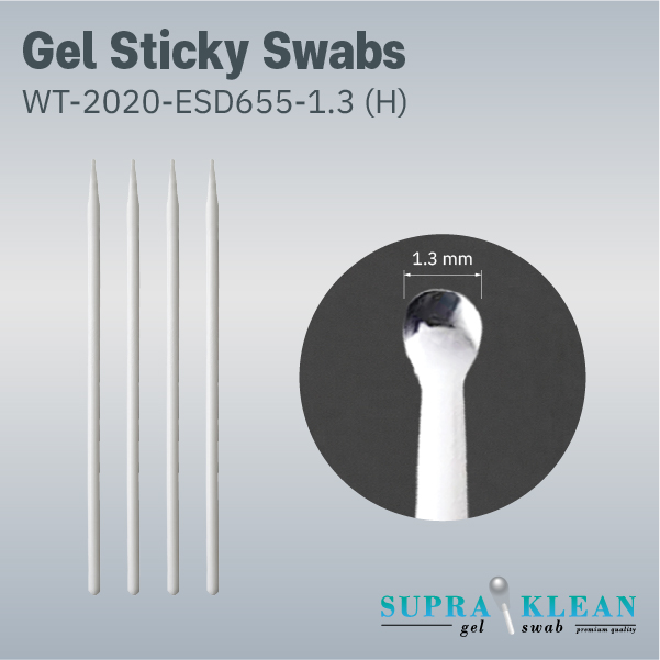 Gel Sticky Swabs WT-2020-ESD655-1.3(H)-1-100 Gel Sticky Swabs WT-2020-ESD655-1.3(H)-1-100
