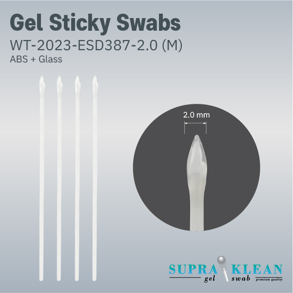 Gel Sticky Swabs WT-2023-ESD387-2.0 (M)(ABS + Glass)-1-100 Gel Sticky Swabs WT-2023-ESD387-2.0 (M)(ABS + Glass)-1-100