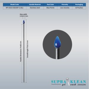 Gel Sticky Swabs WT-2023-ESD387-2.0(L)(Stainless steel)-2-100 Gel Sticky Swabs WT-2023-ESD387-2.0(L)(Stainless steel)-2-100